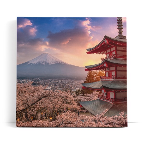 Japan Fuji Berg Kirschblüten Tempel Vulkan