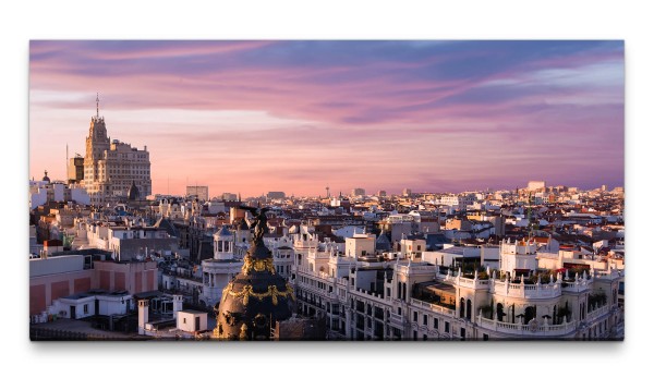 Bilder XXL Madrid 50x100cm Wandbild auf Leinwand