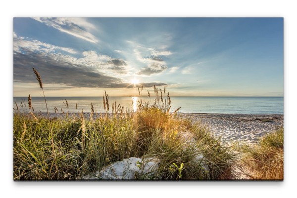 Bilder XXL Unberührter Strand Wandbild auf Leinwand