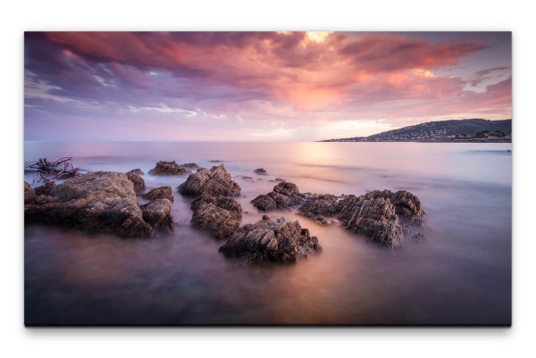 Bilder XXL Steine im Meer Wandbild auf Leinwand