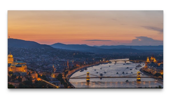 Bilder XXL Budapest 50x100cm Wandbild auf Leinwand