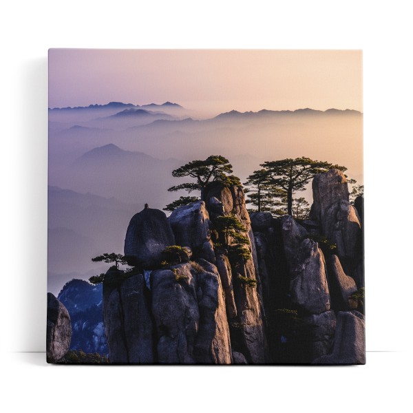 Huang Shan Gebirge Berge China Berglandschaft Nebel