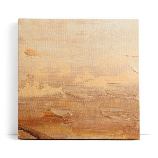 Abstrakte Kunst Spachtelstruktur Beige Modern