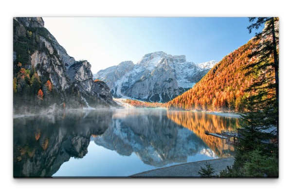 Bilder XXL kristallklarer Bergsee Wandbild auf Leinwand