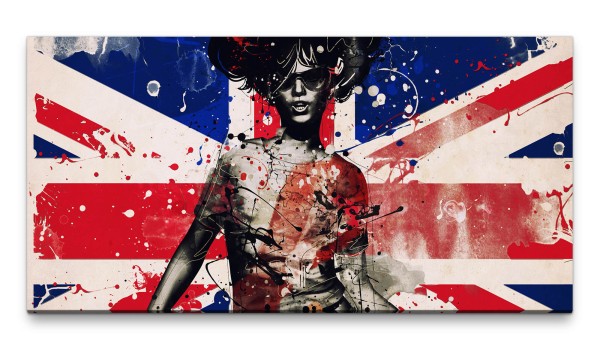 Bilder XXL Frau England 50x100cm Wandbild auf Leinwand