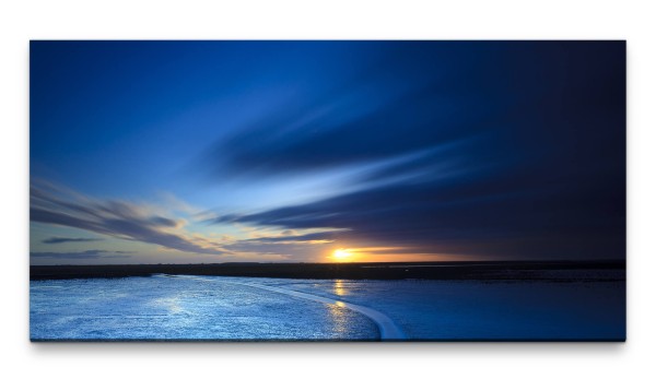 Bilder XXL Himmel bei Sonnenuntergang 50x100cm Wandbild auf Leinwand