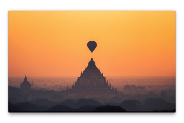 Bilder XXL Tempel mit Ballon Wandbild auf Leinwand