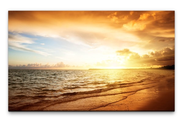 Bilder XXL Sonnenaufgang am Meer Wandbild auf Leinwand