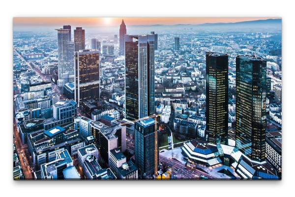 Bilder XXL Frankfurt Skyline Wandbild auf Leinwand